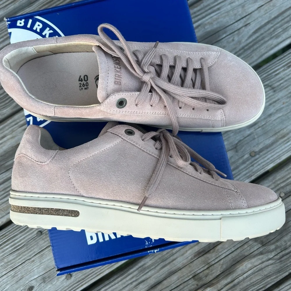 Birkenstock Bend Low Light Rose Suede Sneakers. Size 40. New in Box! - Picture 9 of 9